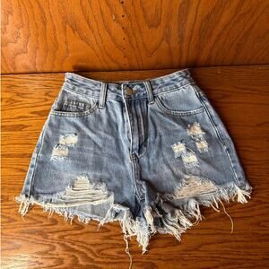 Shein Distressed Jean Shorts XXS